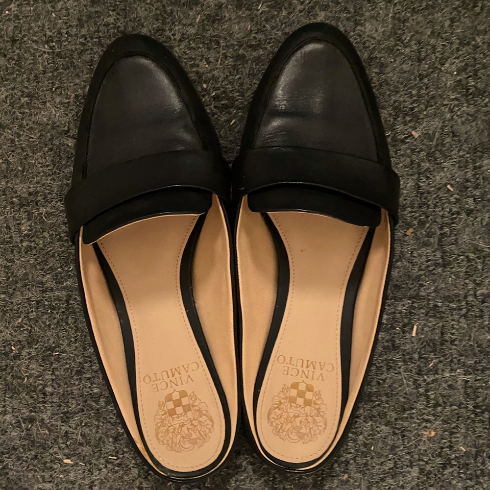 Vince Camuto Black Leather Mule